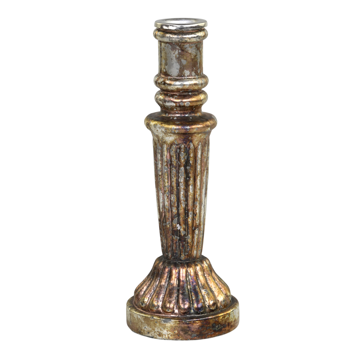 Candlestick H23/D8.5 cm antique copper