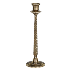 Candlestick H25.5/D8 cm antique brass