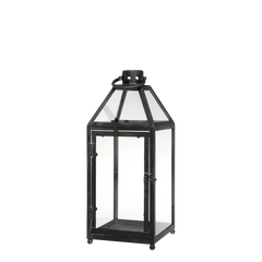 Lantern H45/L18/W19 cm antique coal