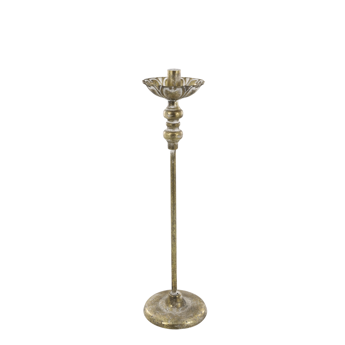 Vire Candlestick H45/D12 cm antique brass