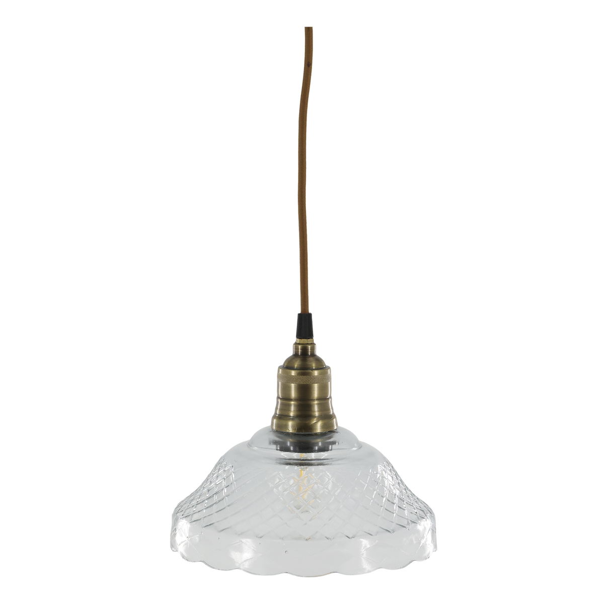 Lampe m. messingtop, H18/Ø21 cm klar by Chic Antique