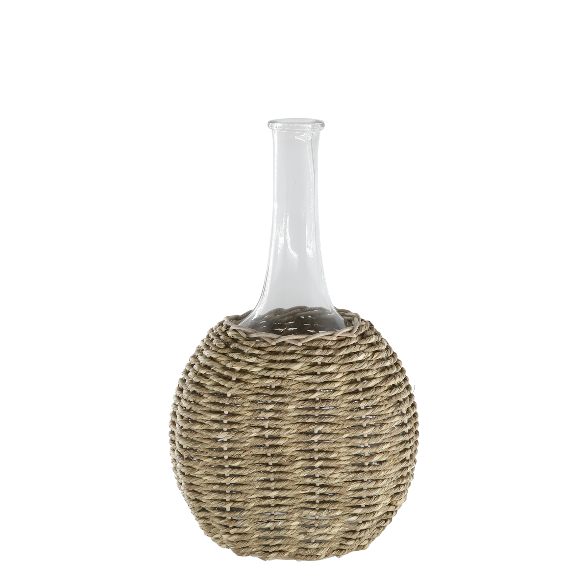 Bottle w. wicker bottom H35/L19/W9 nature