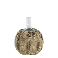 Bottle w. wicker bottom H28/L21/W9 nature