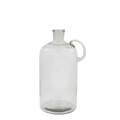 Bottle w. text H38/D18 cm clear