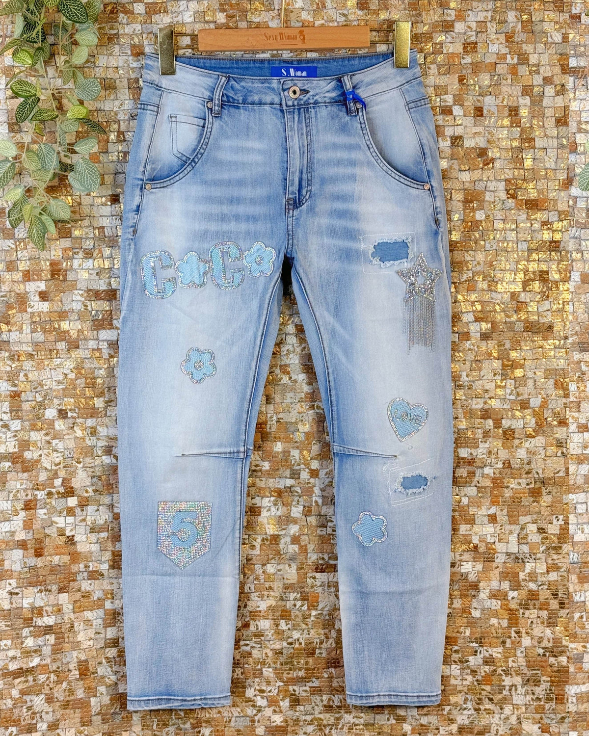 Jeans med coco patches - ITFEB25