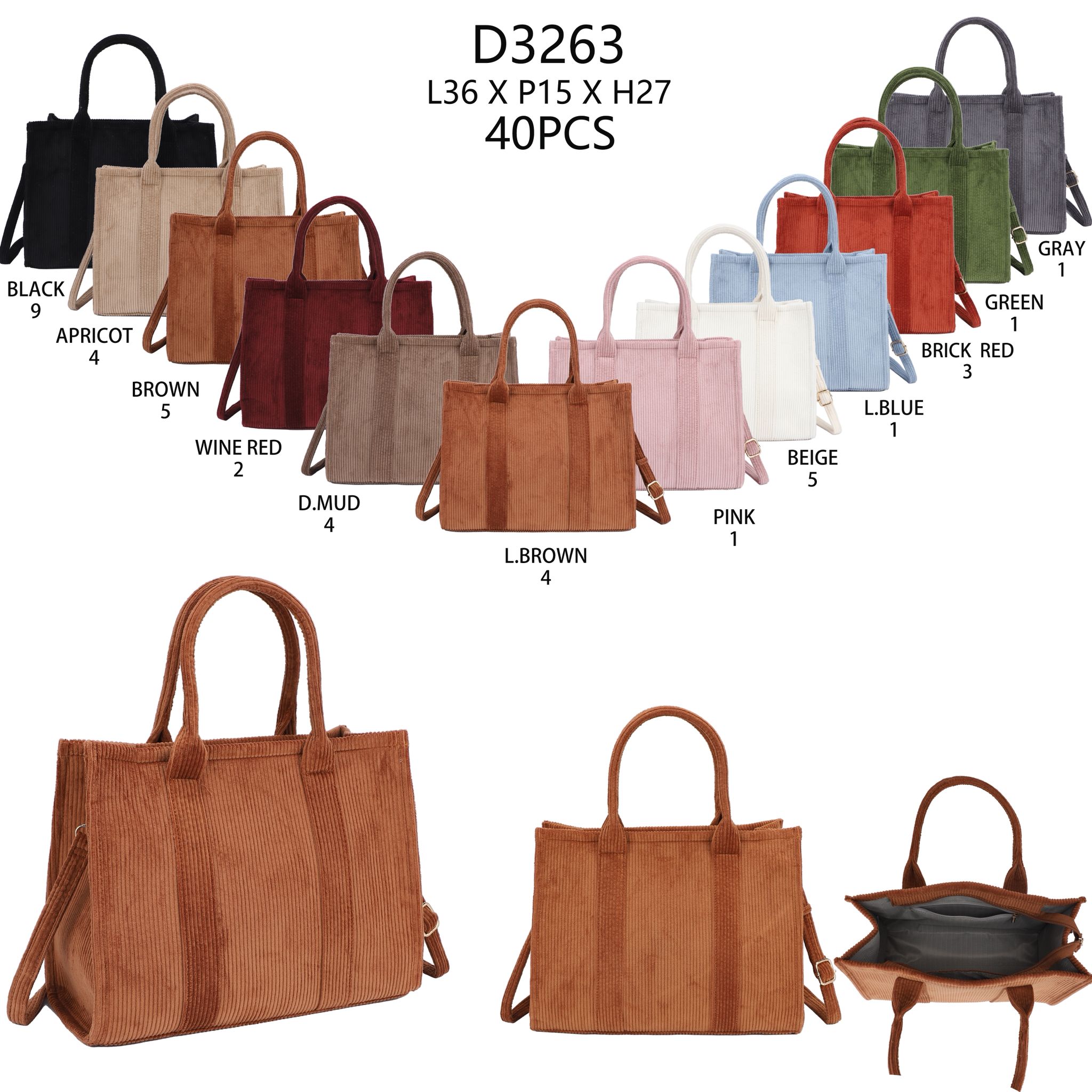Fløjlstaske 36x15x27cm - ITJULI25 by Eric Bags