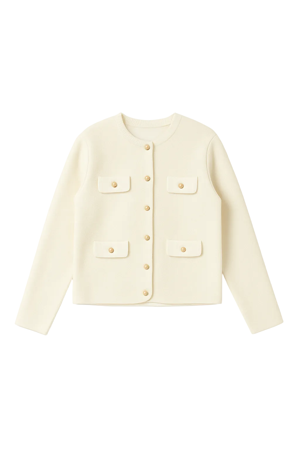 Cardigan Med Guldknapper