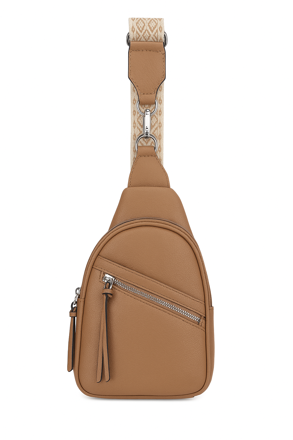 Crossbody rejsetaske med lynlås 20x7x30cm by Eric Bags