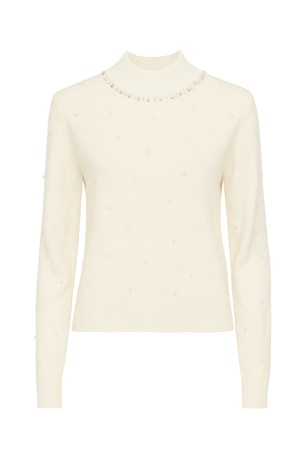 Turtleneck m. Perledetaljer - Ingen Returret by Livia