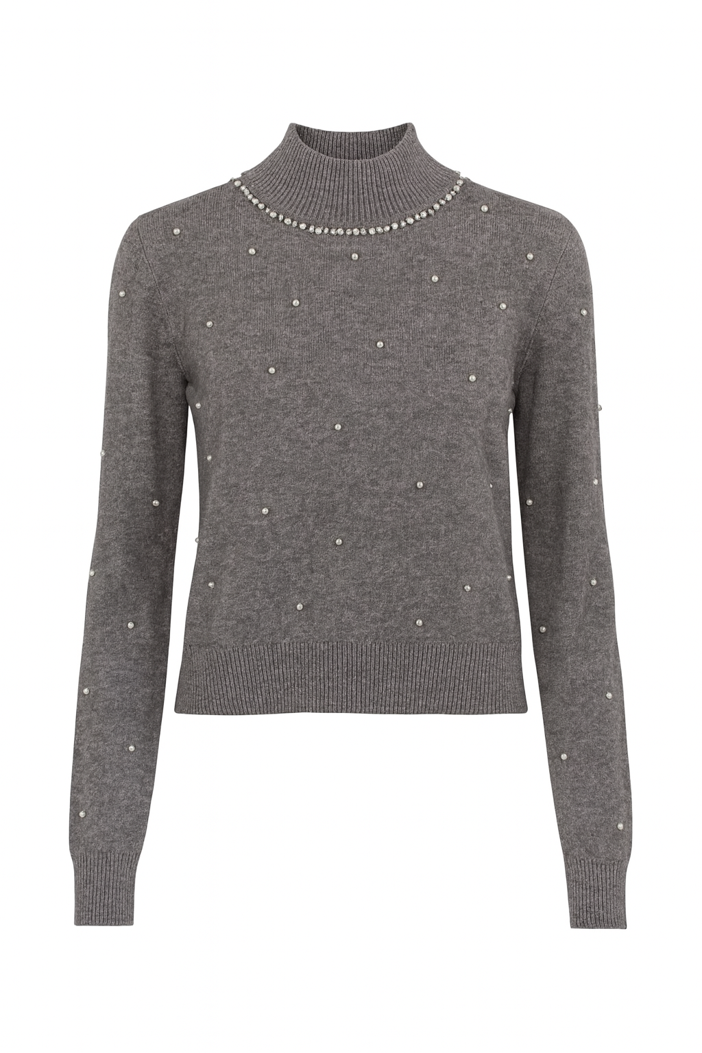 Turtleneck m. Perledetaljer - Ingen Returret by Livia