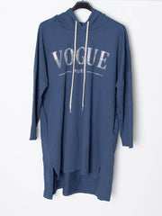 Sweatshirt tunika med bling vogue