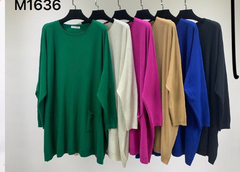 Striktrøje med lommer - Brystmål 140cm - by Krone 1
