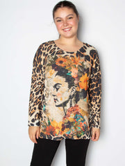 Leopard og Frida Karlo strik med glitter - ITSEP24