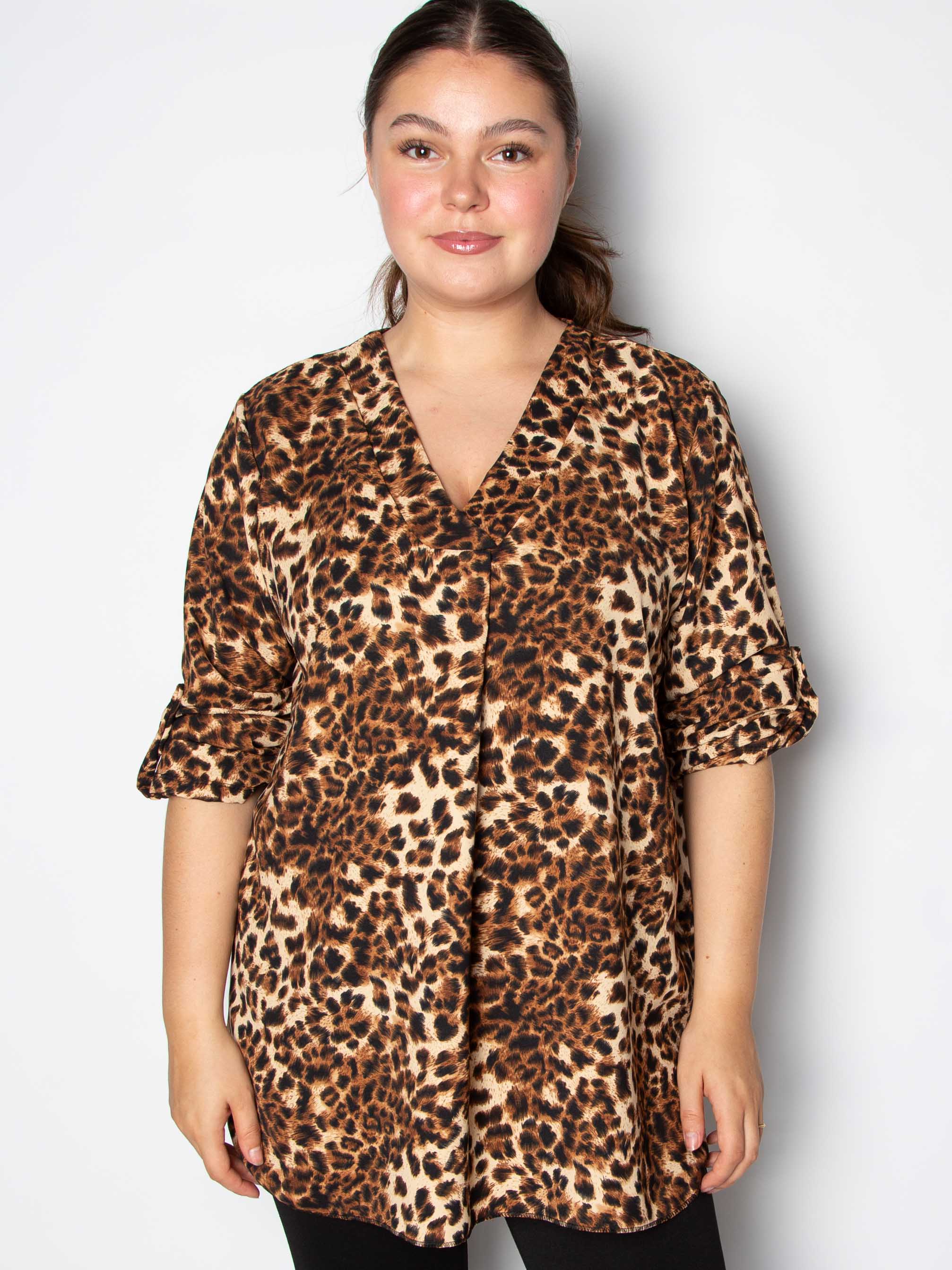 Skjortebluse med dyreprint - ITSEP24