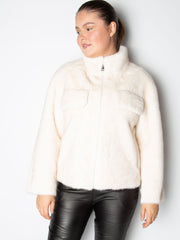 Kort faux fur jakke - ITSEP24