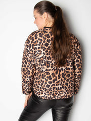 Leopard vatteret kort jakke - ITSEP24