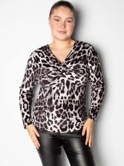 Velour bluse med knude - ITSEP24