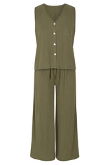 Velour sæt vest og bukser - brystmål 130cm by Krone 1