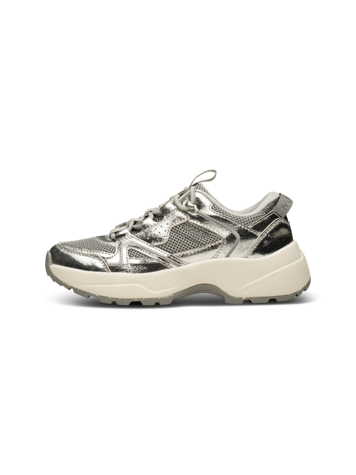 Woden Sif Metallic Sneakers Autumn Grey