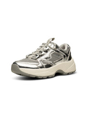 Woden Sif Metallic Sneakers Autumn Grey